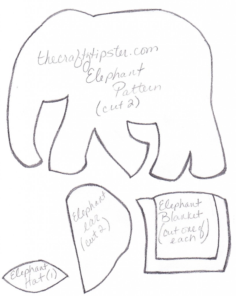 Felt Elephant Pattern The Crafty Tipster